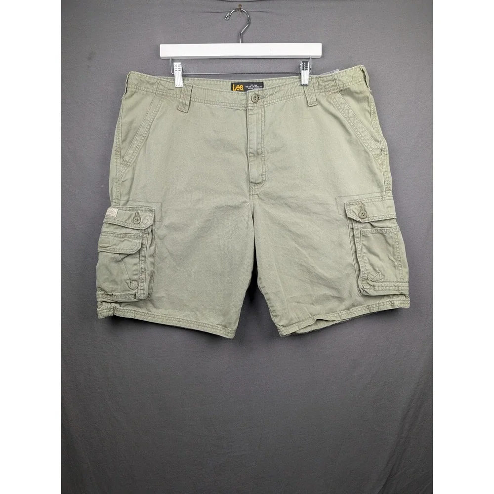 Lee Men's Loose‎ Fit Cargo Shorts Olive Drab Green Size 42